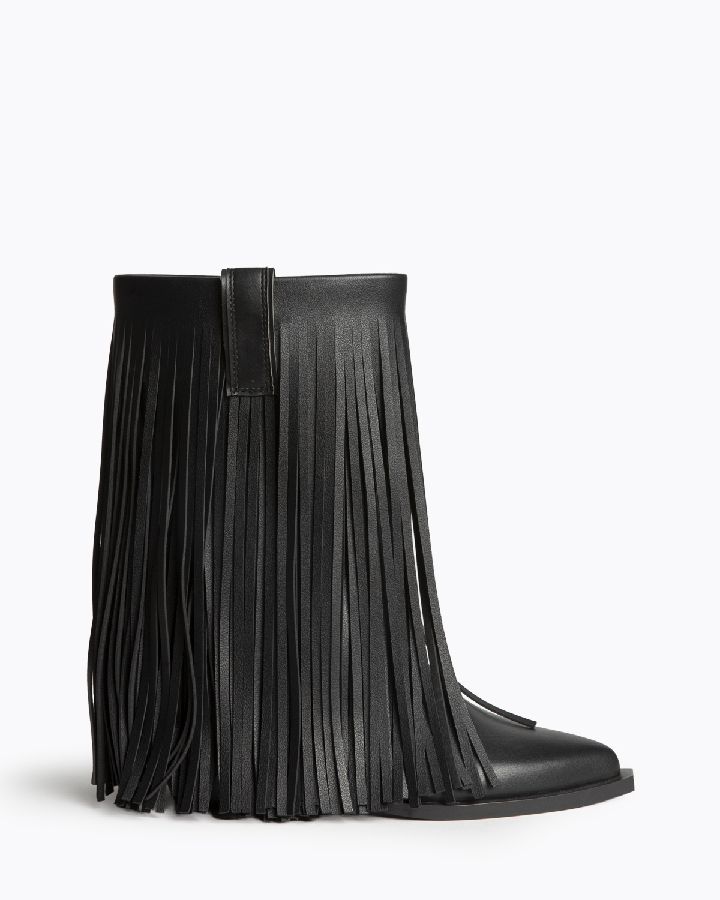 Fringe Boots Black