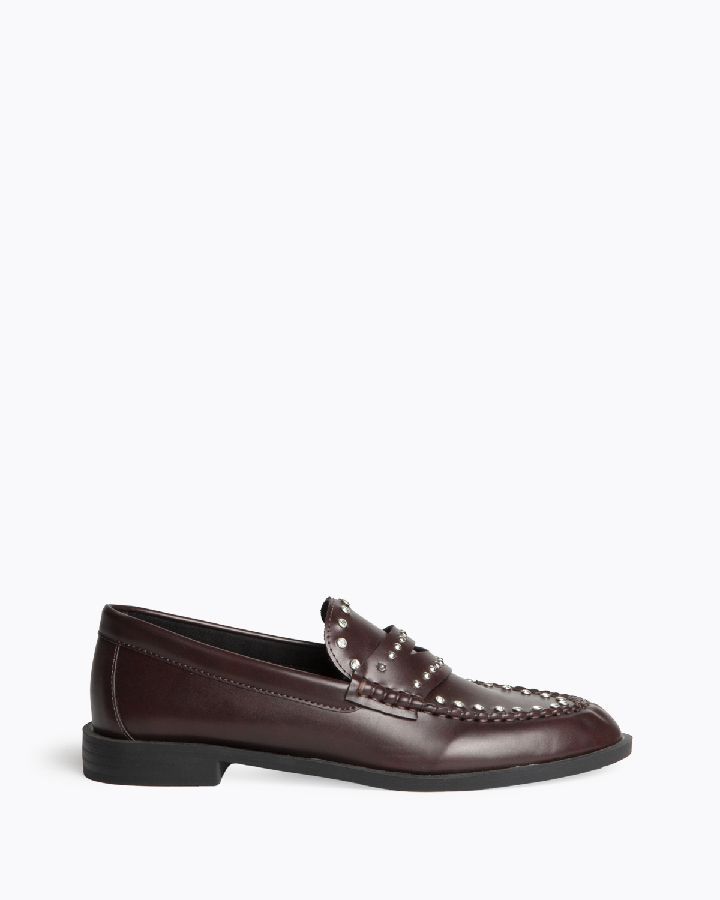 Mocassins Dark Brown Studs