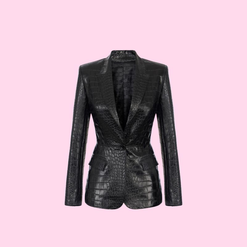 Elisabetta Franchi Cocoprinted Blazer Nero Elisabetta Franchi Cocoprinted Blazer Nero