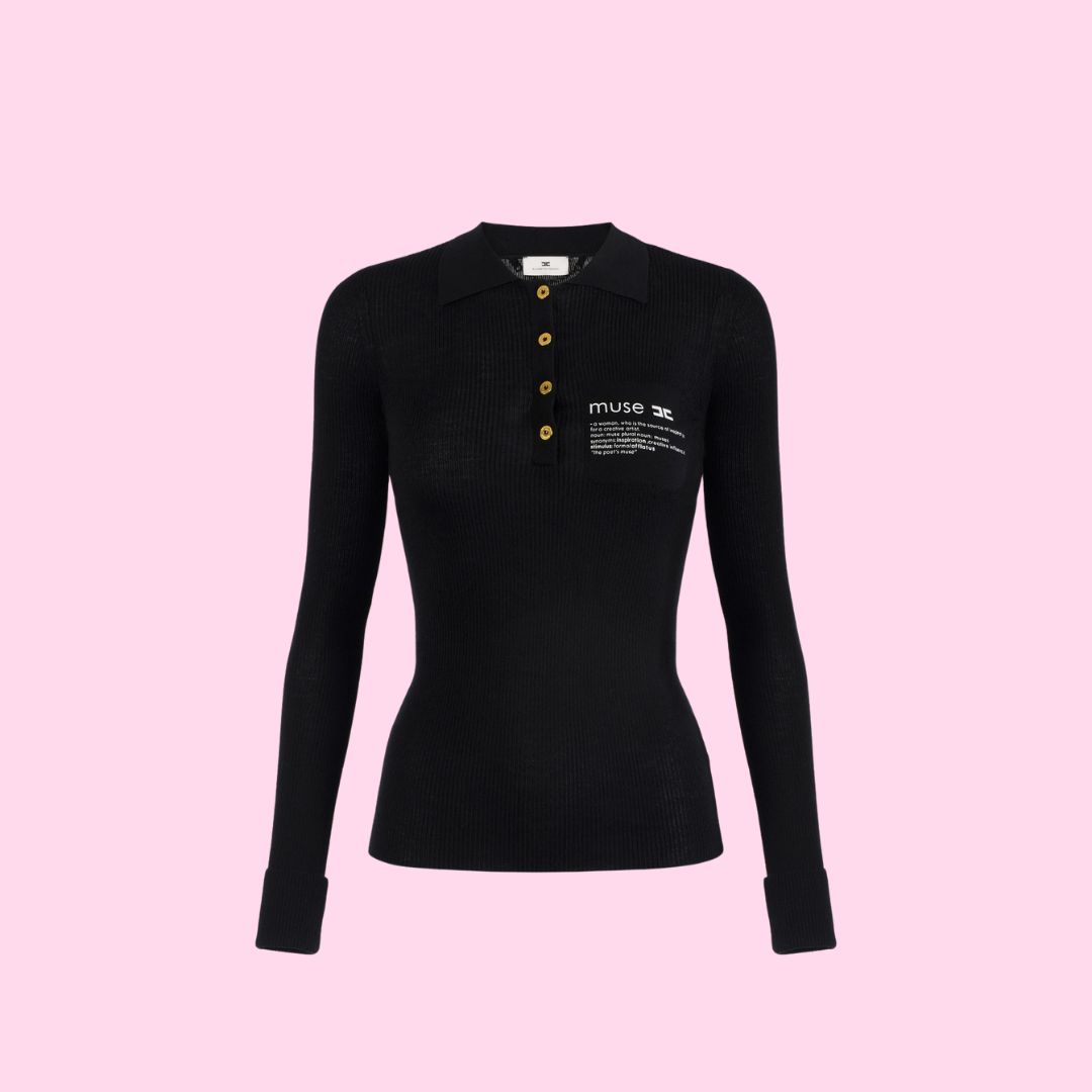 Elisabetta Franchi Poloshirt Nero