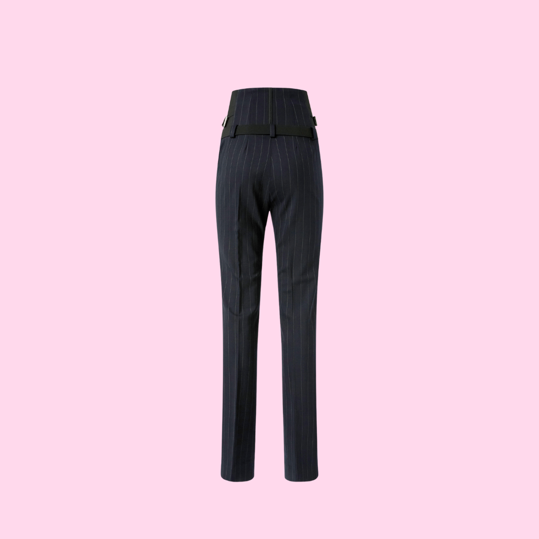 Pinko Piadina Pinstripe Pants Dark Blue