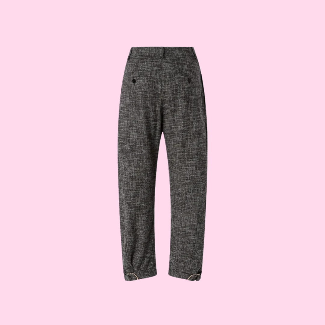 Pinko Passiflora Pants Nero Marrone Bianco