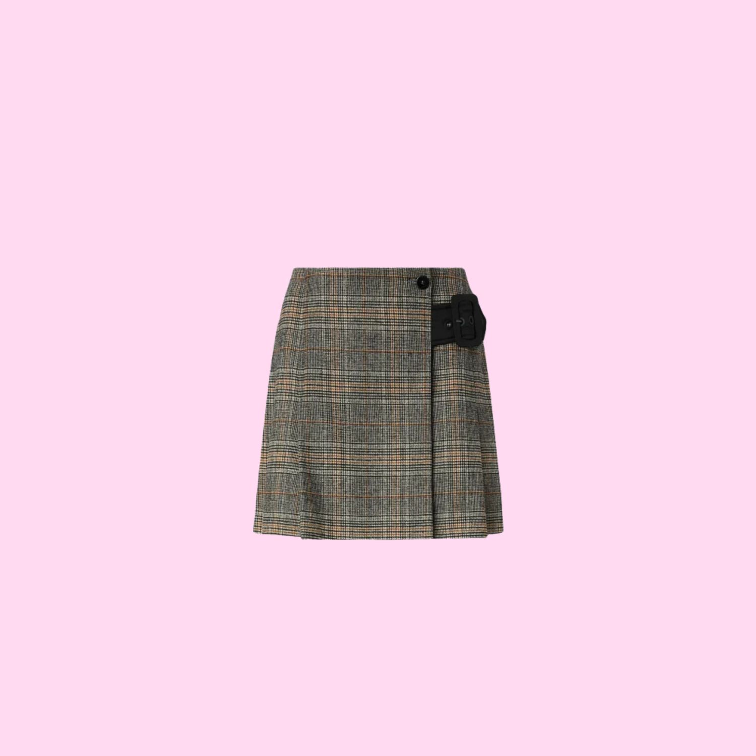 Pinko Consolata Checked Skirt