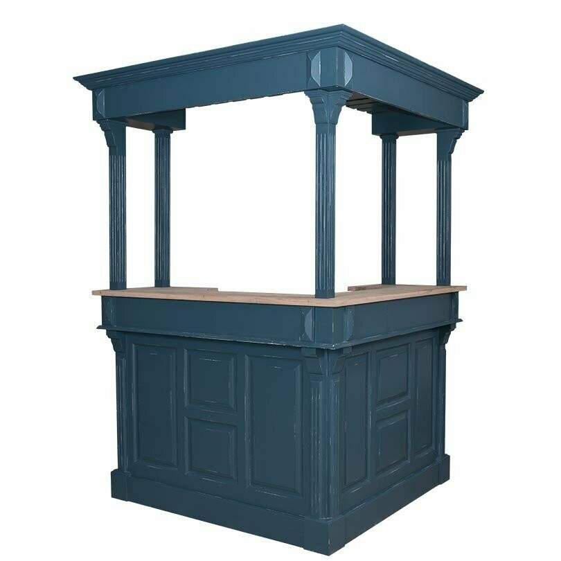 Urban Chic Bar Counter with Oak Top & Gallery #484gal