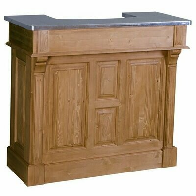 Urban Chic Bar with Oak Top Counter & Gallery Top #1003 Urban Chic Bar with Oak Top Counter & Gallery Top #1003