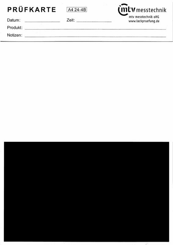 mtv Kontrastkarte Prüfkarte DIN A4 Querstreifen