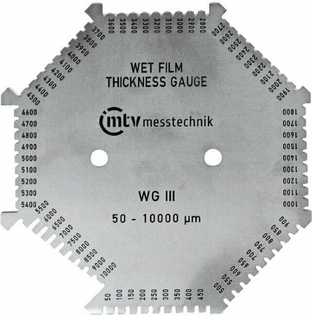 mtv Nassfilmkamm WG III  Messbereich: 50 - 10.000 µm