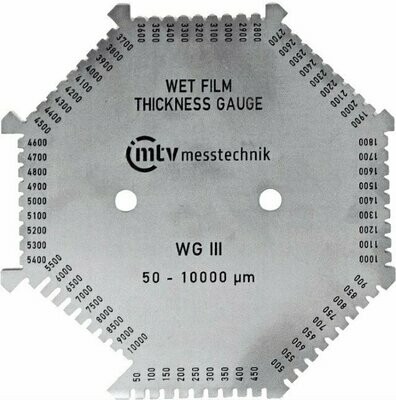 mtv Nassfilmkamm WG III Messbereich: 50 - 10.000 µm