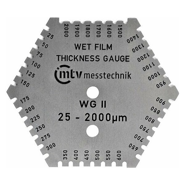 mtv Nassfilmkamm WG II  Messbereich: 25 - 2.000 µm