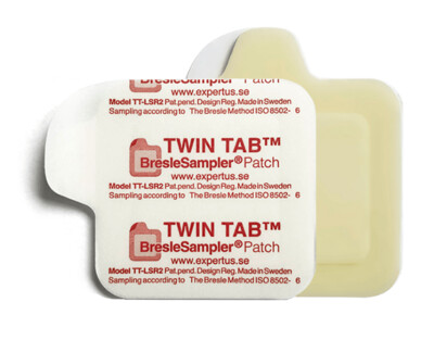 Bresle Testpflaster (Patch) Twin Tab, nach DIN EN ISO 8502-6 (Bresle-Methode)