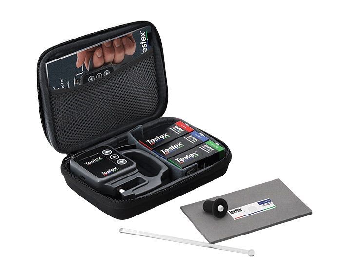 Testex Digital Mikrometer - Set - zertifiziert, Rauheitsmessung gestrahlter Oberflächen ISO 8503-5