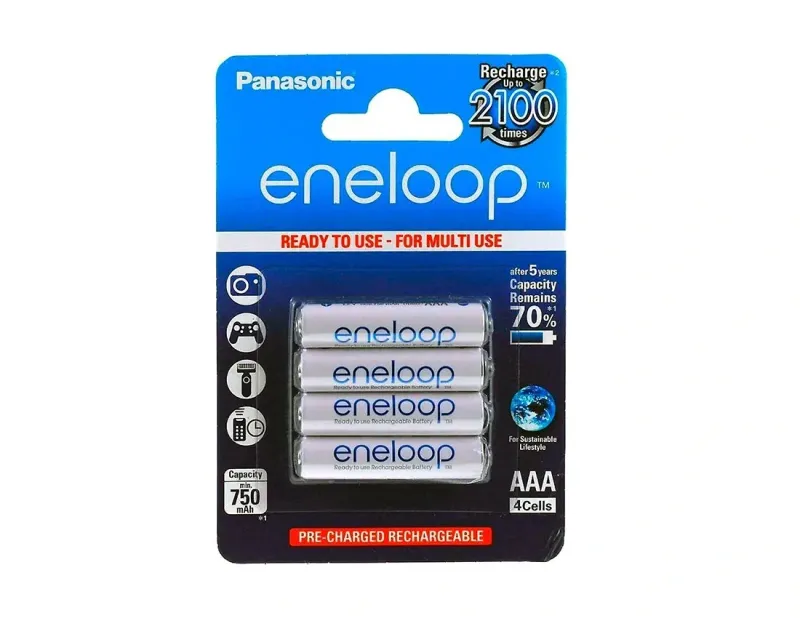 Akku Batterien Sanyo eneloop AAA, mit Ladegerät