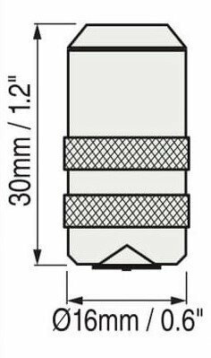 Sonden-Abmessungen: 30mm / Ø16mm
