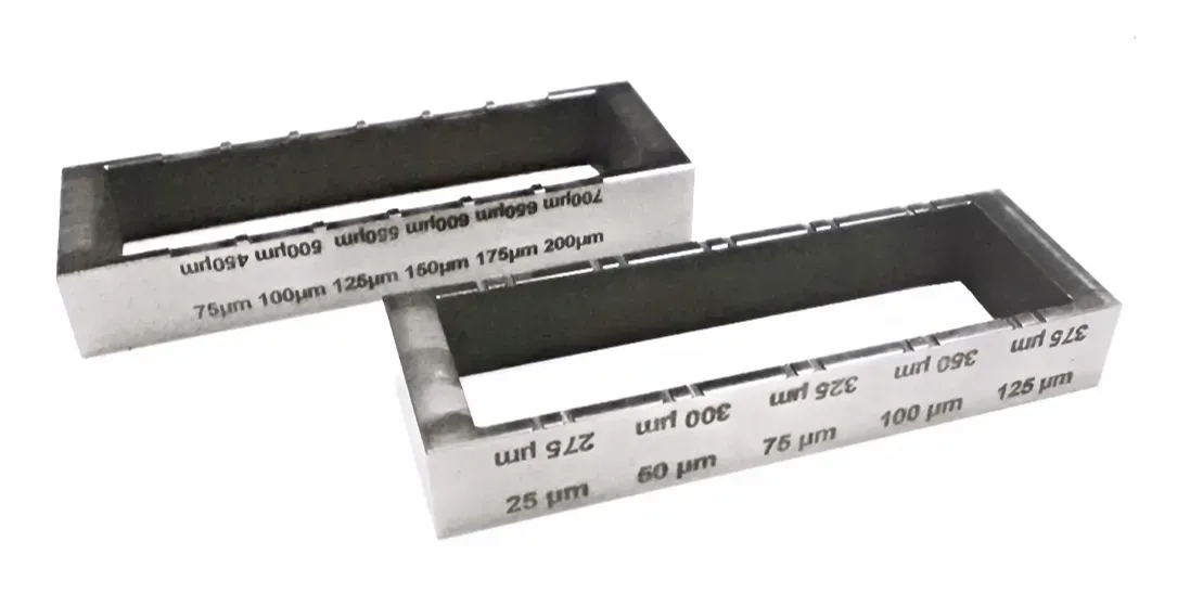 Verlauf- und Ablaufprüfrakel ASTM D2801 / ASTM D4400