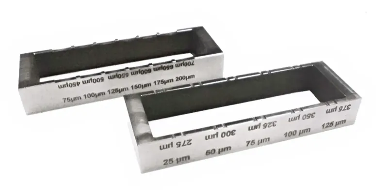 Verlauf- und Ablaufprüfrakel ASTM D2801 / ASTM D4400