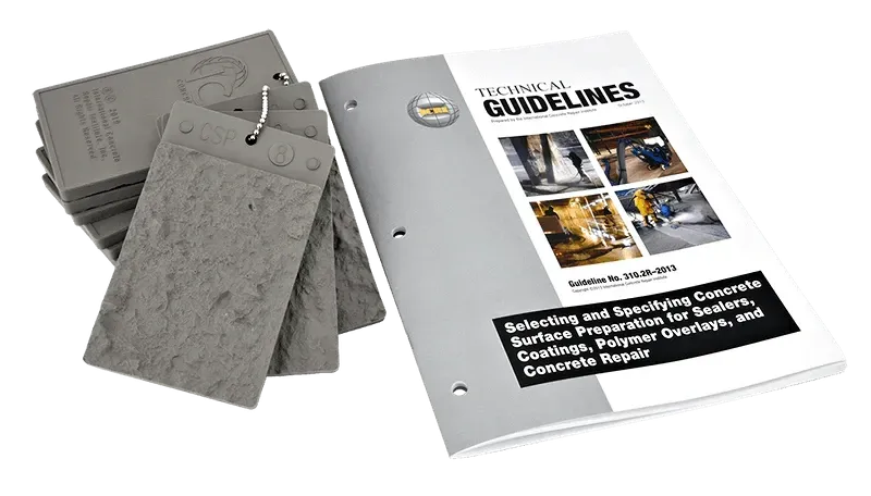 ICRI-Betonoberflächenprofil-Platten (Set, mit Technischer Richtlinie)