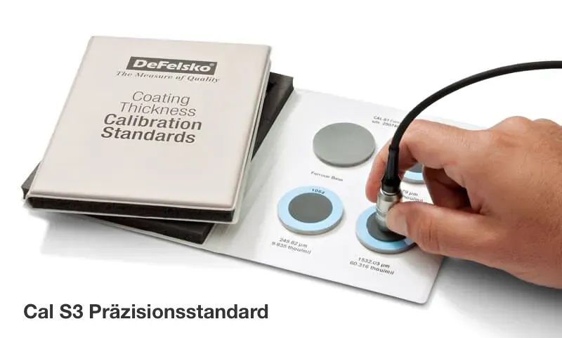 Cal S3 DeFelsko Schichtdicken-Kalibriernormale zertifizierte Metallplatten NIST-rückführbar