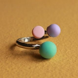 Triple strikkering (forgyldt) - Candy/Acqua