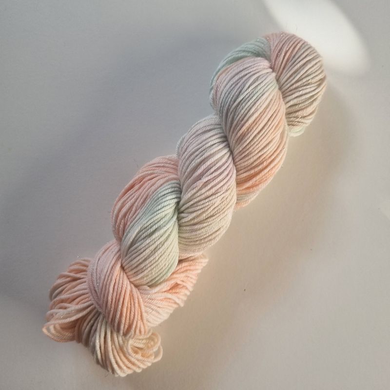Marshmallow - Glitter Merino Sock DK