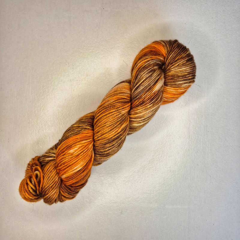Falling Pumpkin - Glitter Merino Sock DK