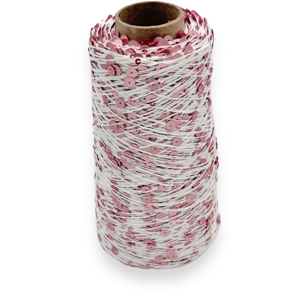 White Rose - Paillette garn 200g
