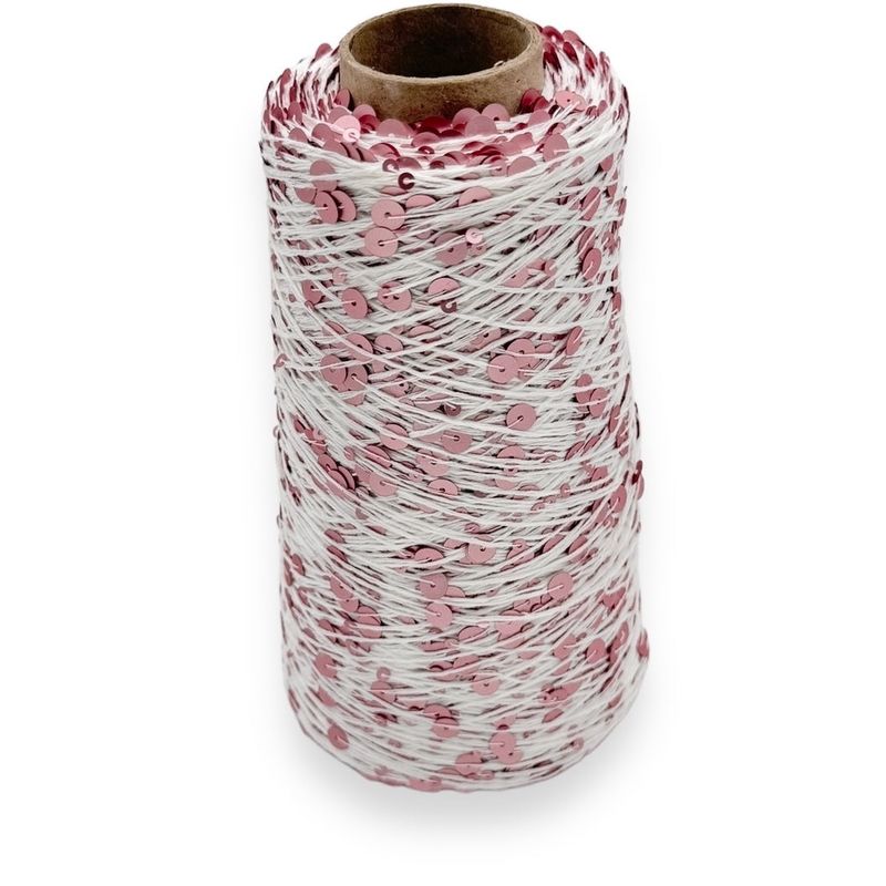 White Rose - Paillette garn 200g