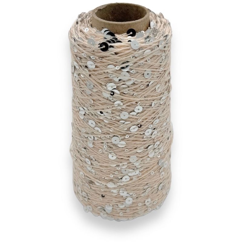 Elfi Silver - Paillette garn 200g
