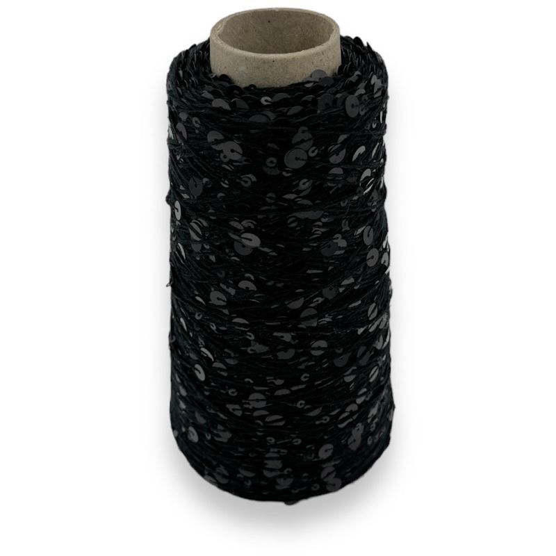 Black- Paillette garn 200g 