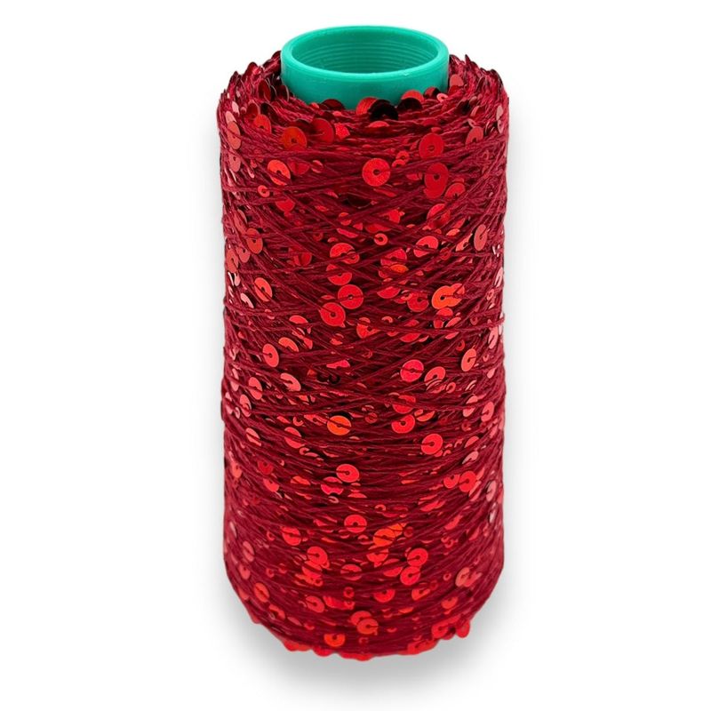 Berry Red - Paillette garn 200g   Berry Red - Paillette garn 200g