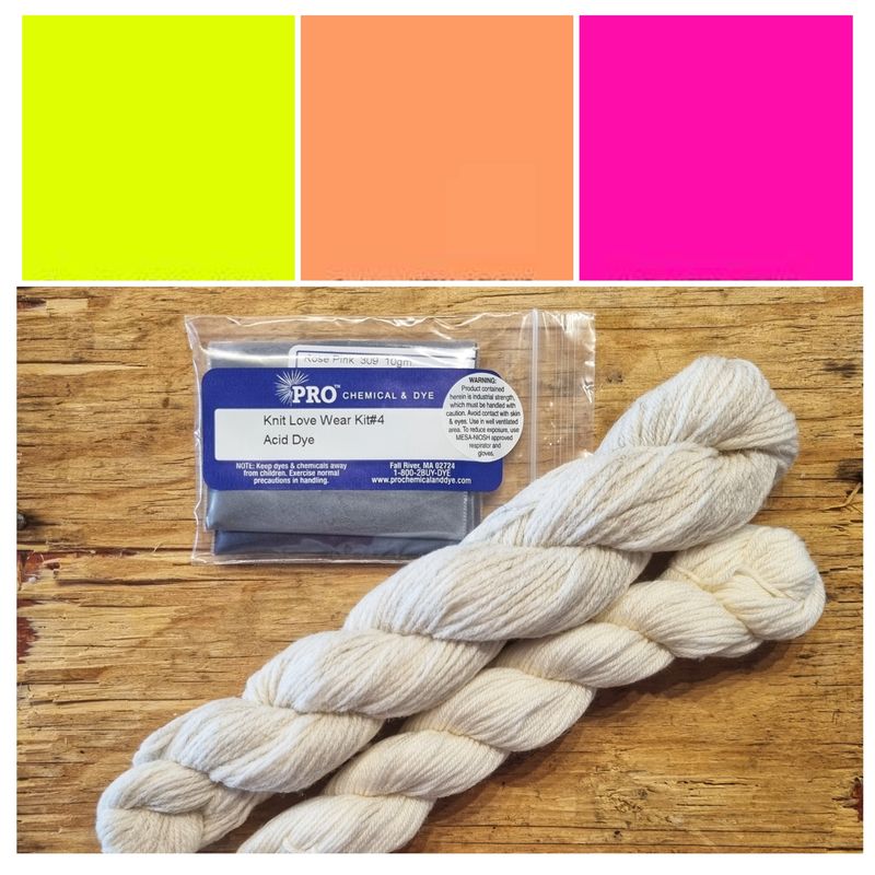 Instruktion til håndfarvning + farvekit #Paradise Sunset - 15g uden garn