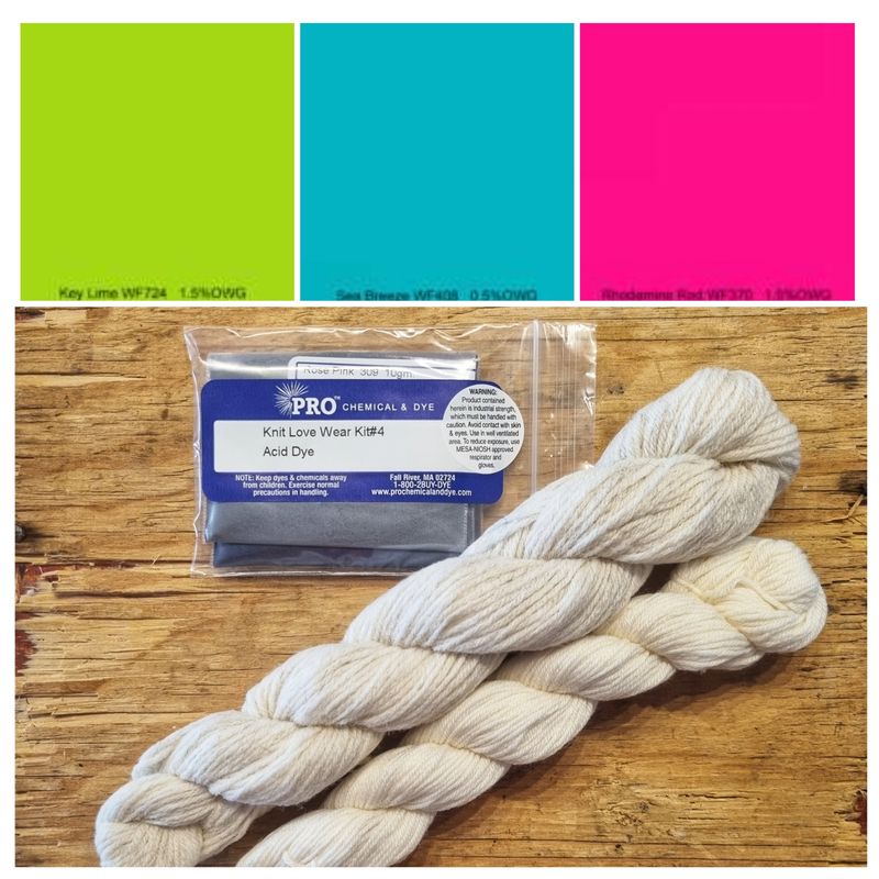 Instruktion til håndfarvning + farvekit #Paradise - 15g uden garn