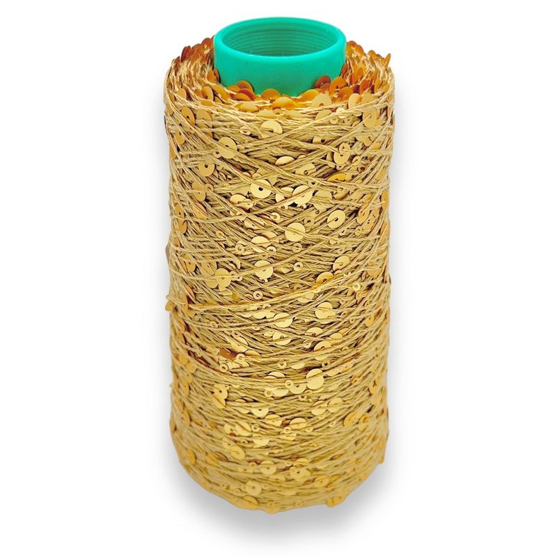 Beige - Paillette garn 200g Beige - Paillette garn 200g