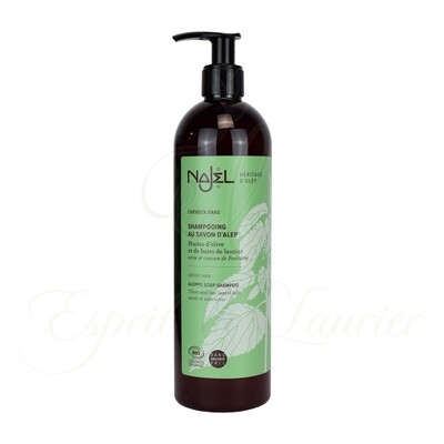 Shampoing au savon d'Alep BIO
Cheveux GRAS
(Sans sulfate)
