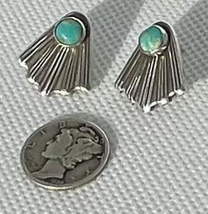 Deco Fan Turquoise Earrings