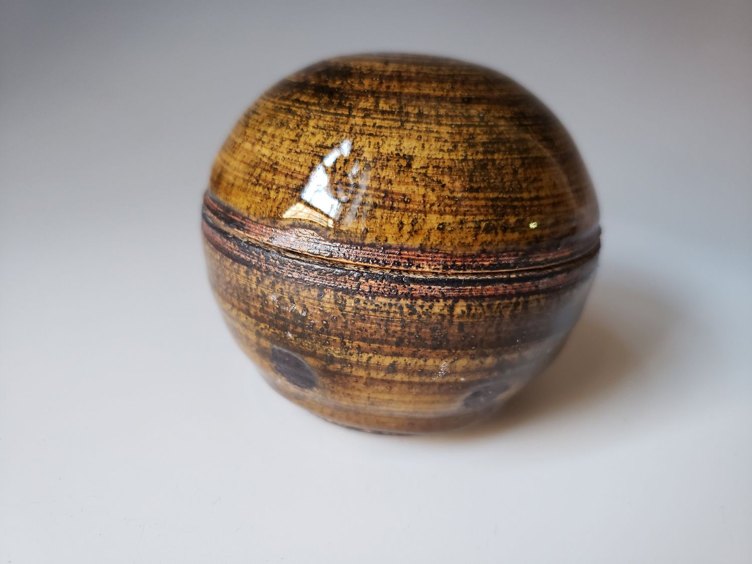 Amber Globe Ashtray