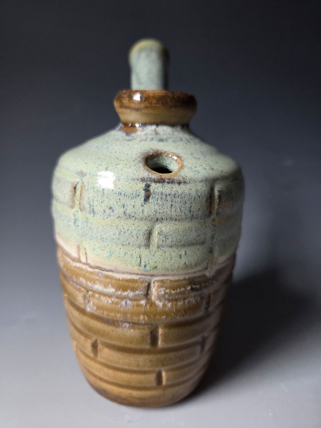 Carved Brick Multi-Colored Bong &amp; Vase