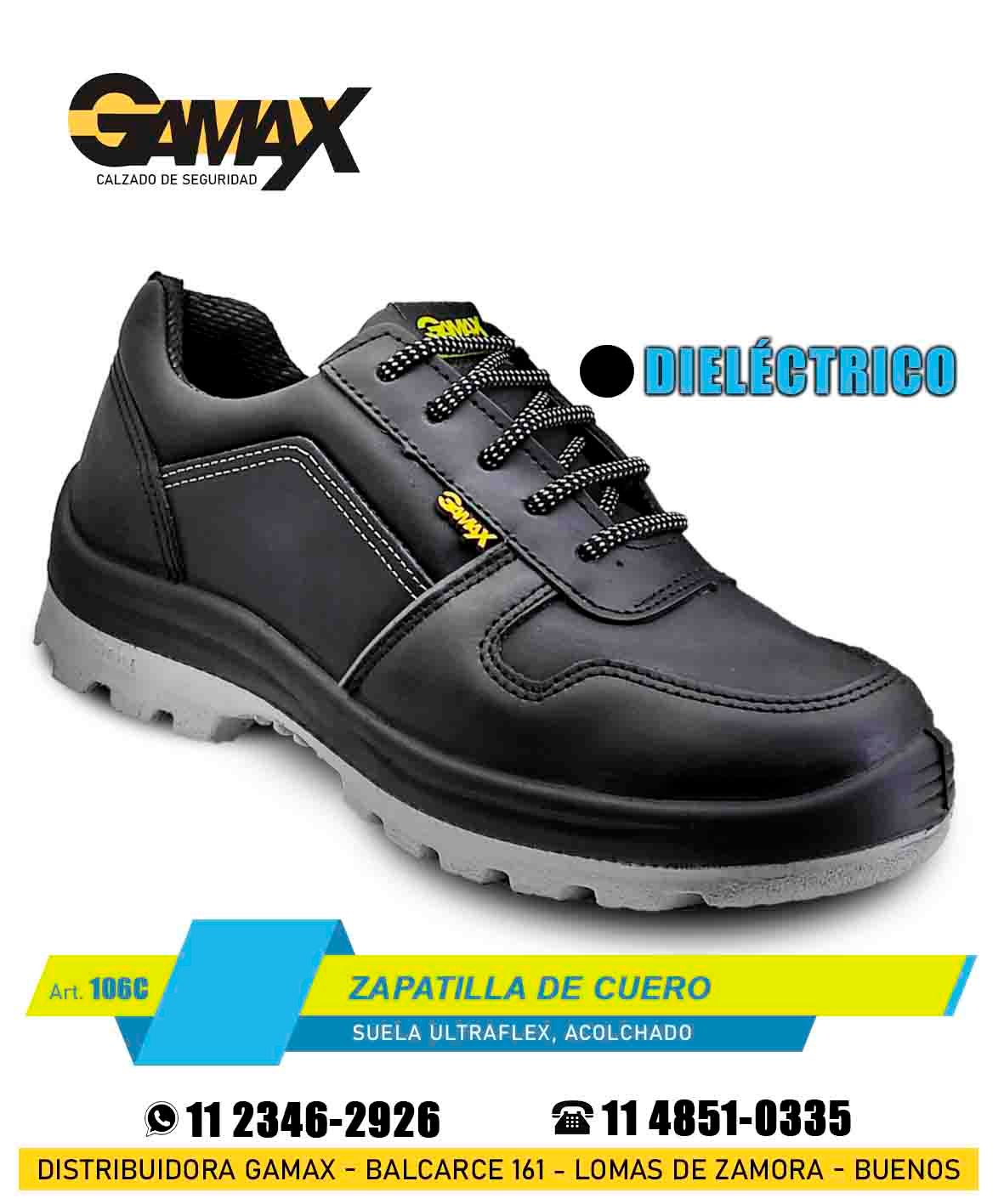 03- Zapatilla de Cuero Vacuno/ Puntera  PVC /DIELECTRICO/ HOMOLOGADO✅INCLUYE ENVÍO✅✅