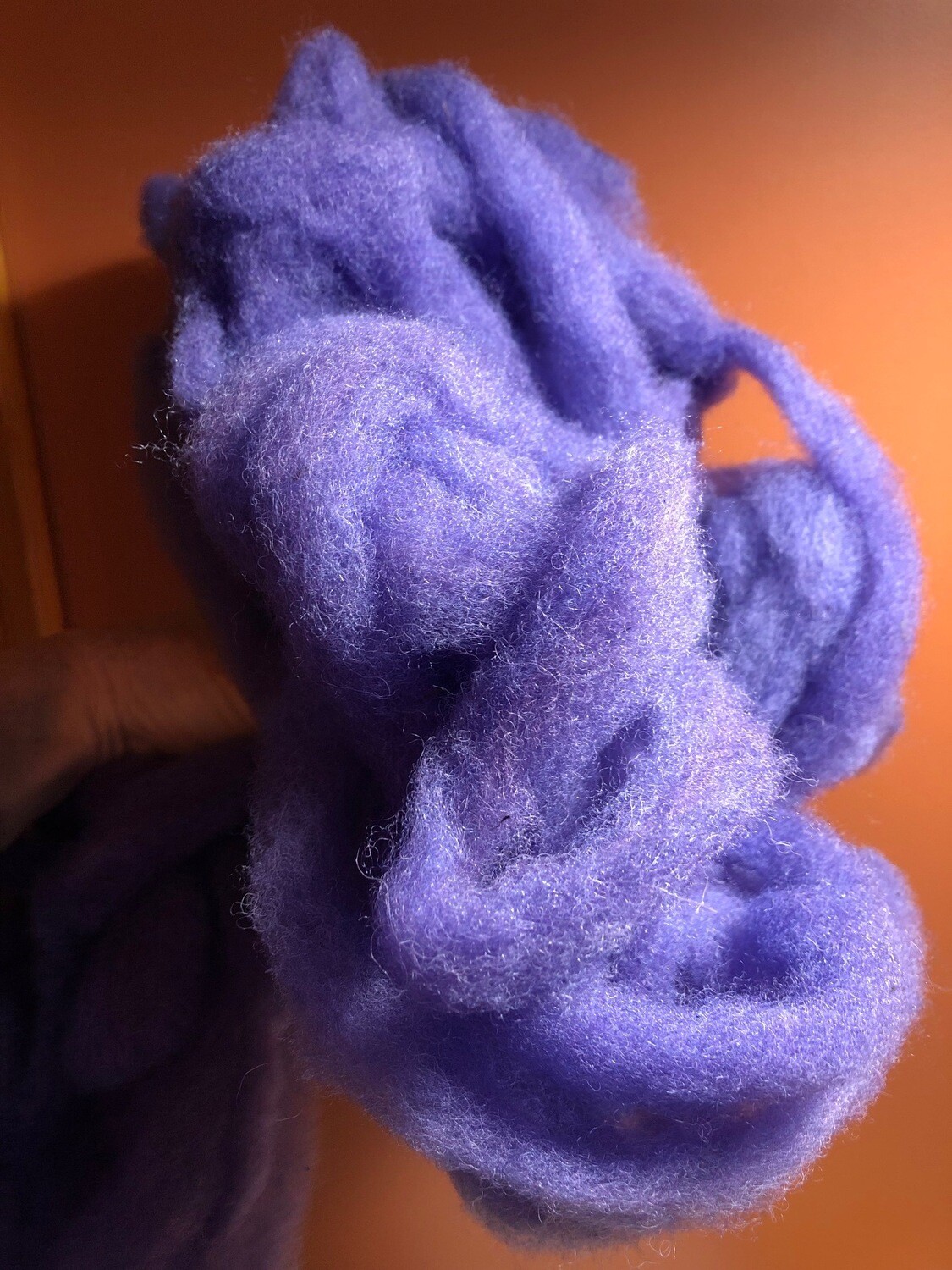 Purple or Blue Rovings North Country Cheviot Wool