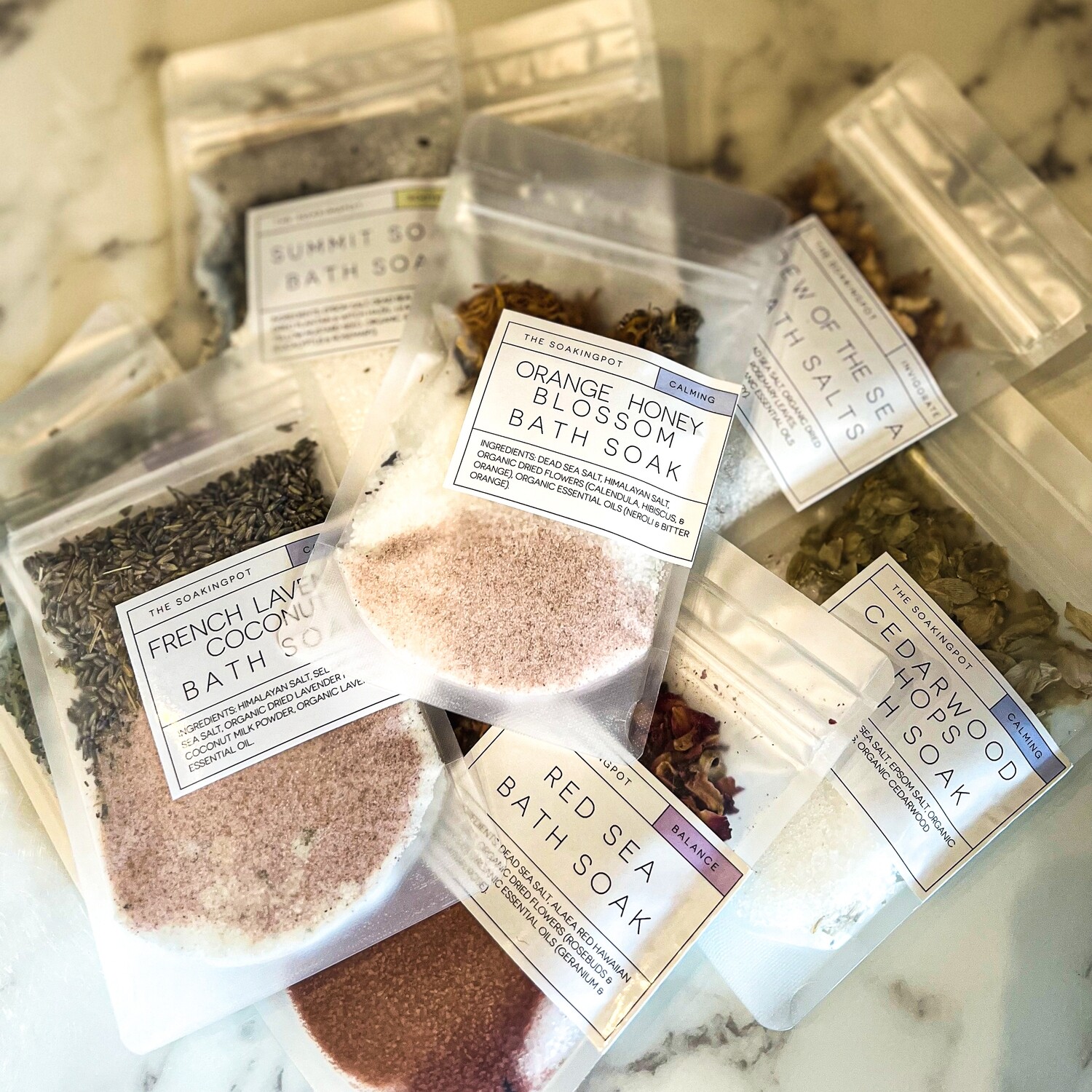 Bath salt samples