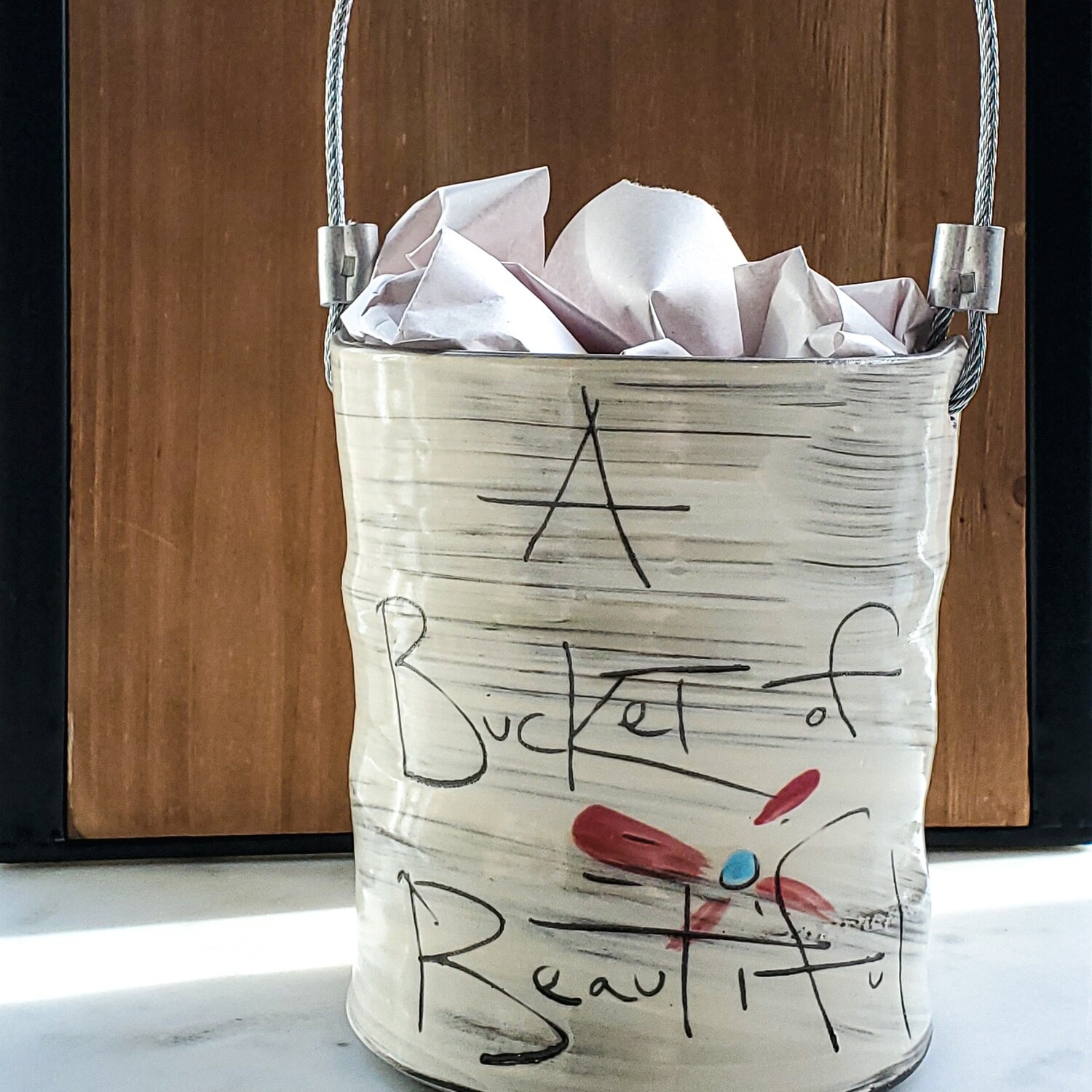 ZPot Small Bucket, Color/Message: Beautiful