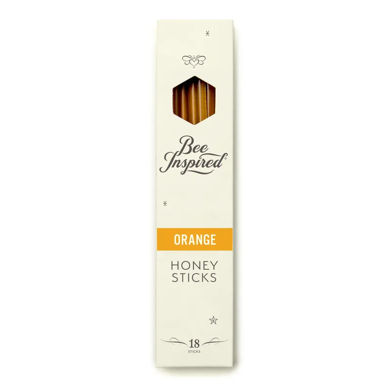 Raw Honey Sticks: Orange