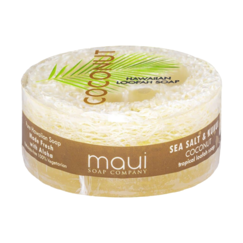 Coconut Loofah Soap w/ Sea Salt &amp; Kukui Oil