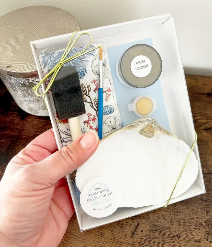 DIY Clam Shell Decoupage Kit