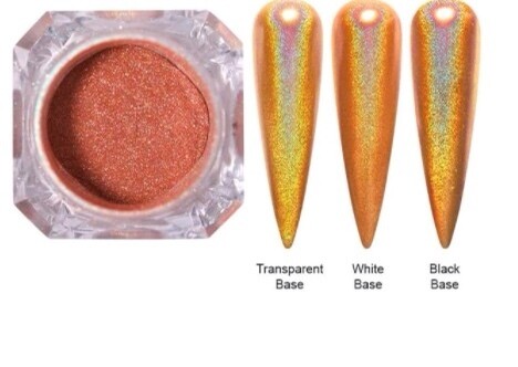 Mirror Nail Powder Glitter (Orange Shimmer)