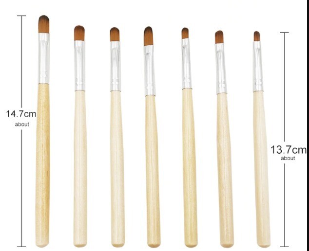7pcs Set/ Salon or Home Use Gel Nail Brush