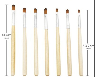7pcs Set/ Salon or Home Use Gel Nail Brush