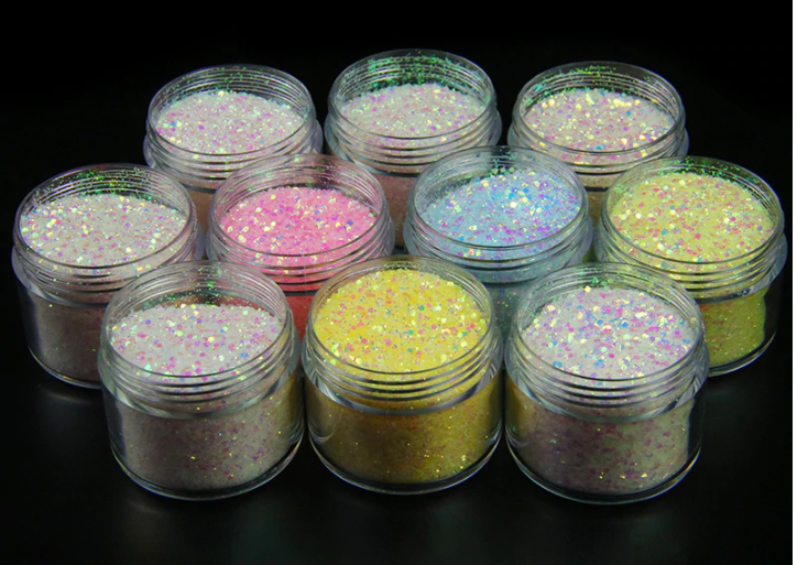 10g Holographic Nail Art Glitter Powder