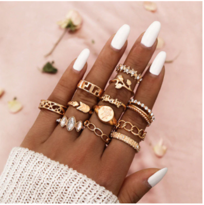 Fashion ring set  gold