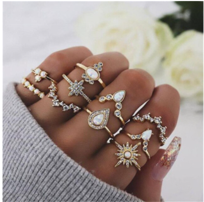 Stoned ring set