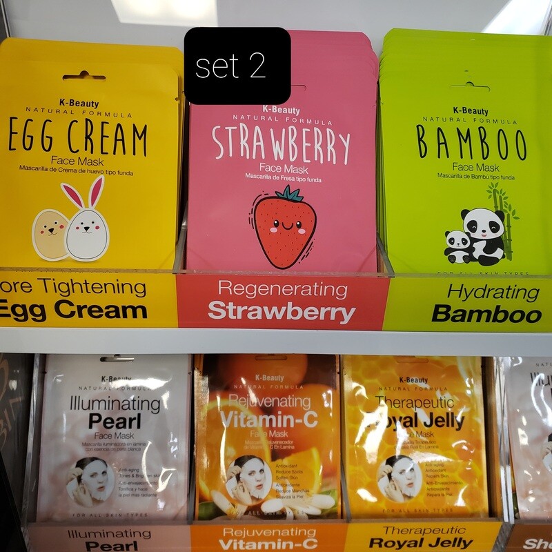 K Beauty Face Mask Pack set of 6